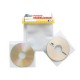 PACK DE 100 FUNDAS CD-DVD PP TRANSPARENTE NO ADHESIVAS CON SOLAPA 3L 10297